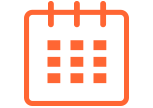 Orange calendar icon Orange calendar icon