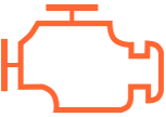 Orange engine icon Orange engine icon